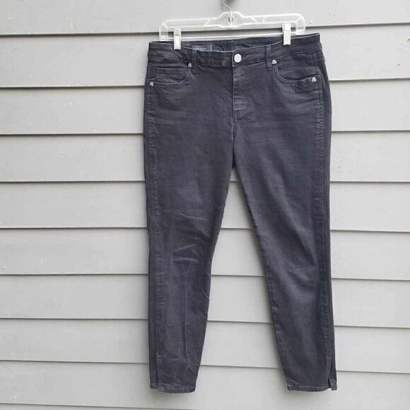 Kut from the Kloth Black Dakota Ankle Skinny Jeans size 10 - Picture 1 of 13